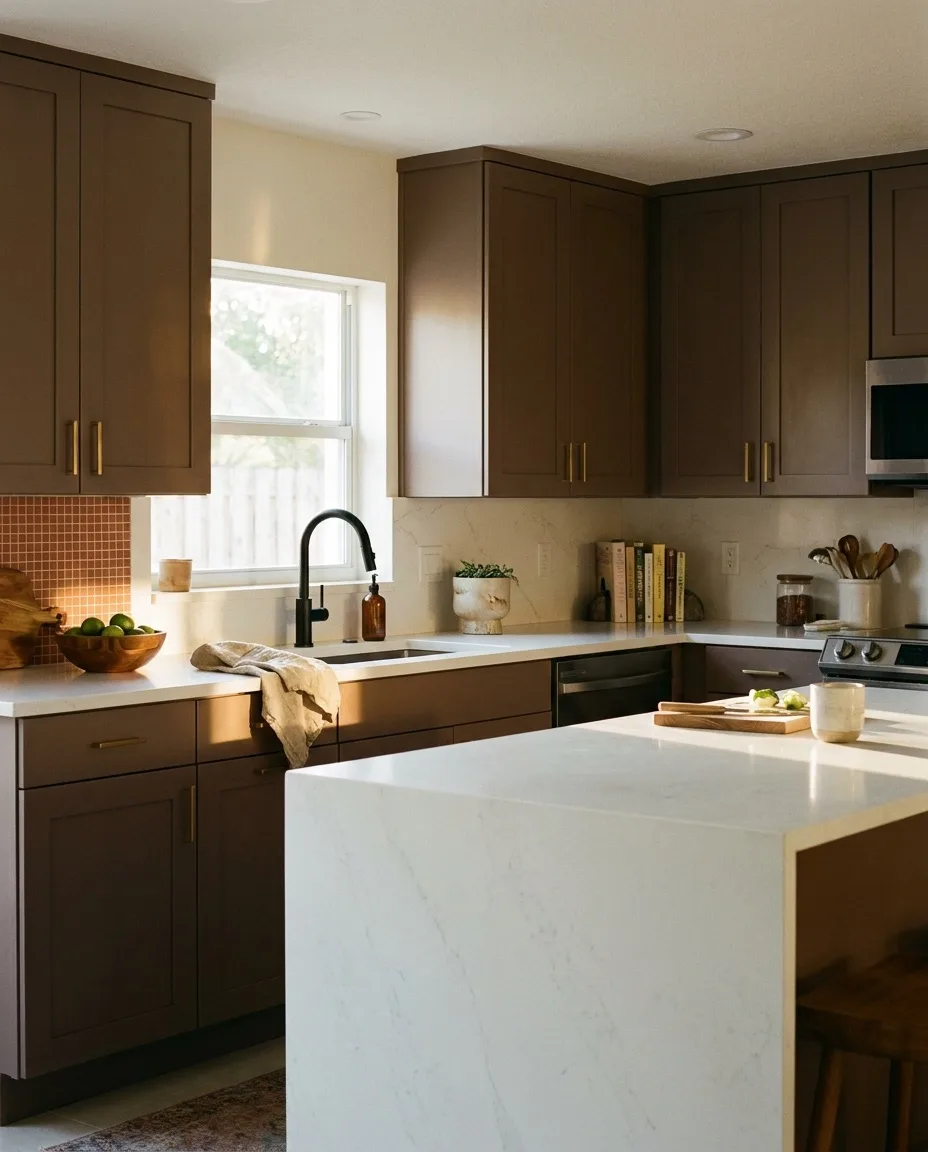 Kitchen Remodeler Davie: a rebuilt kitchen with quartz counters and a new island in a 1980s Davie, FL home